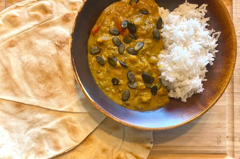 Vegetarische linzen curry